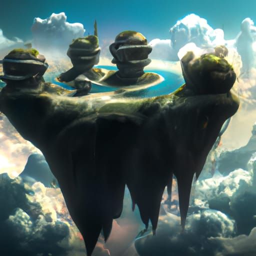 Floating Islands in Space: Epic Digital Matte Painting