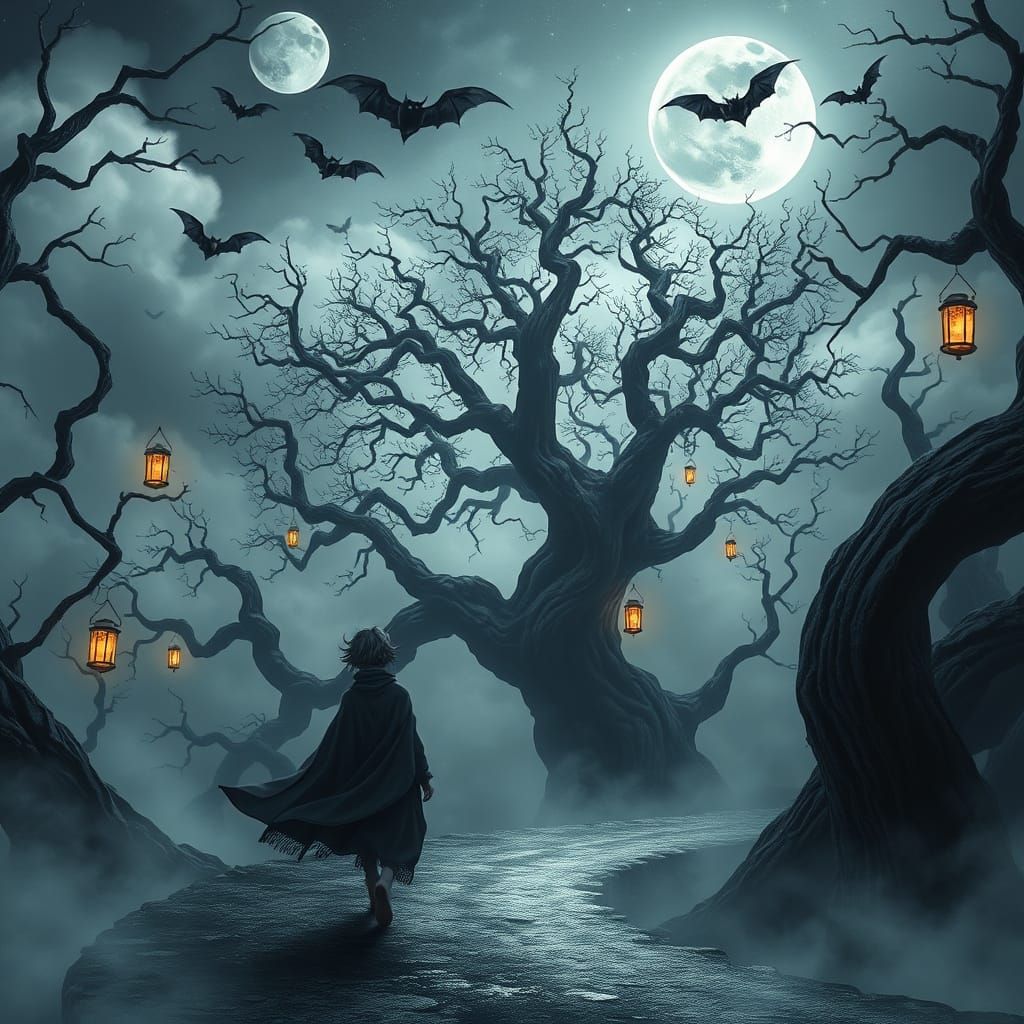 Shifter Walks the Twisting Black Road Under a Fool Moon