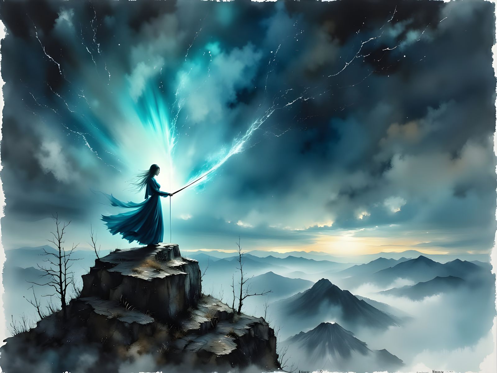 Epic Fantasy Worlds Born from Hope and Despair in Charcoal a...