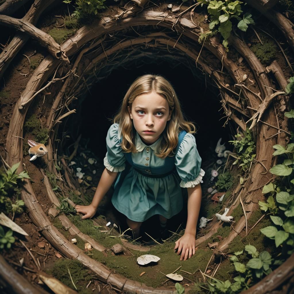 Alice's Dramatic Descent into the Rabbit Hole
