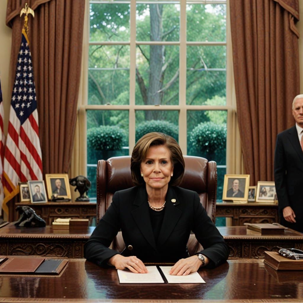 Historic Female Leader Sits Behind Resolute Desk