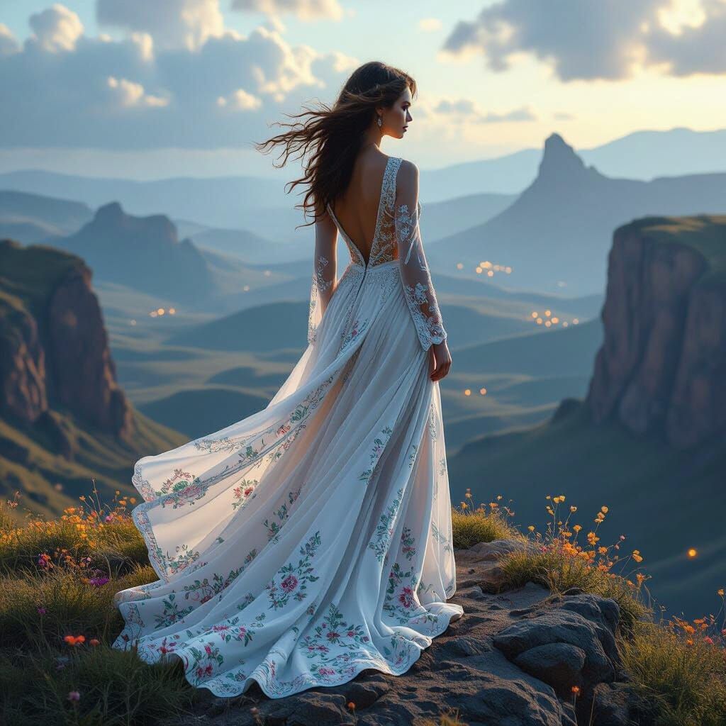 Wind blowing over the cliff