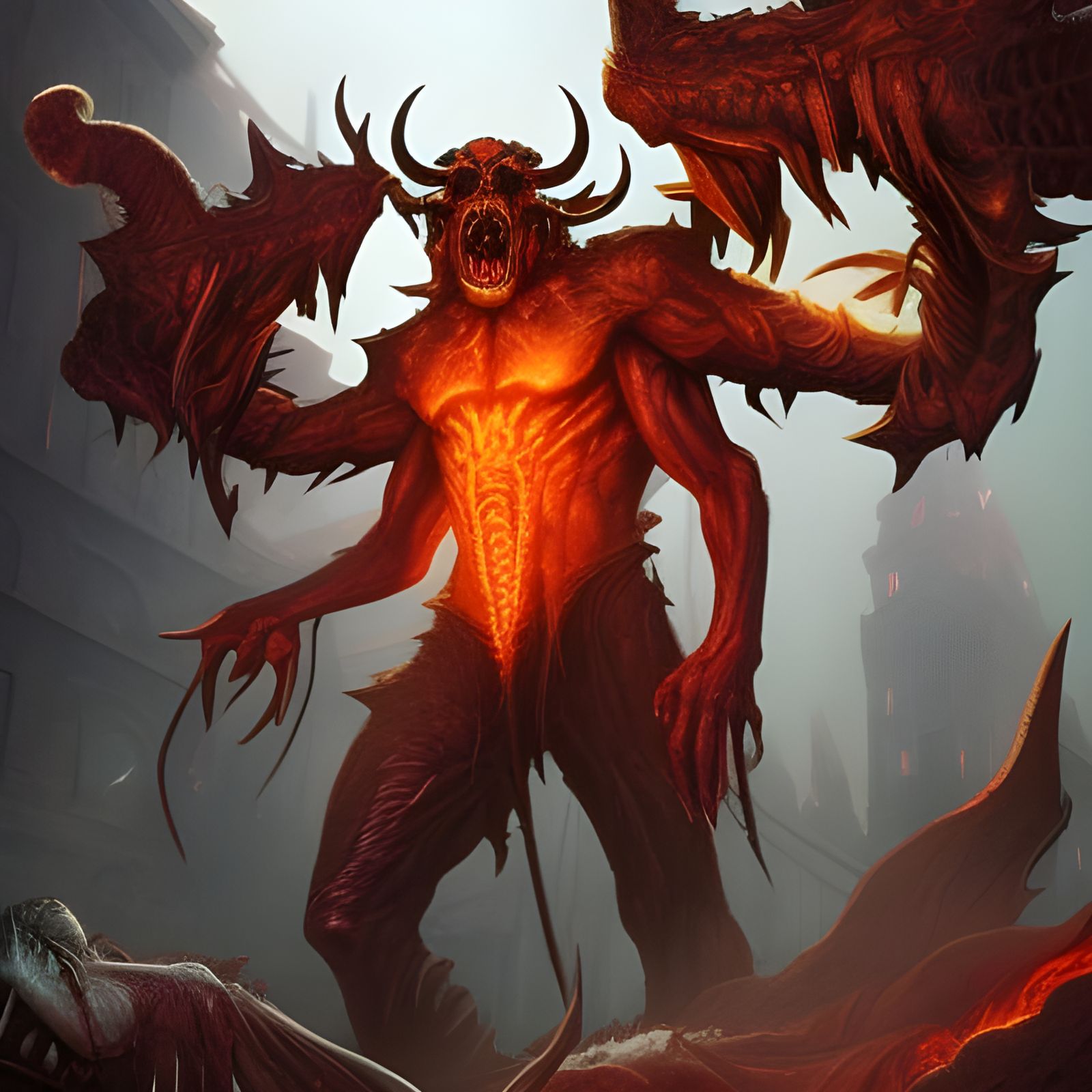 Demon Lord Destroys Demons: 3D Comic Book Art