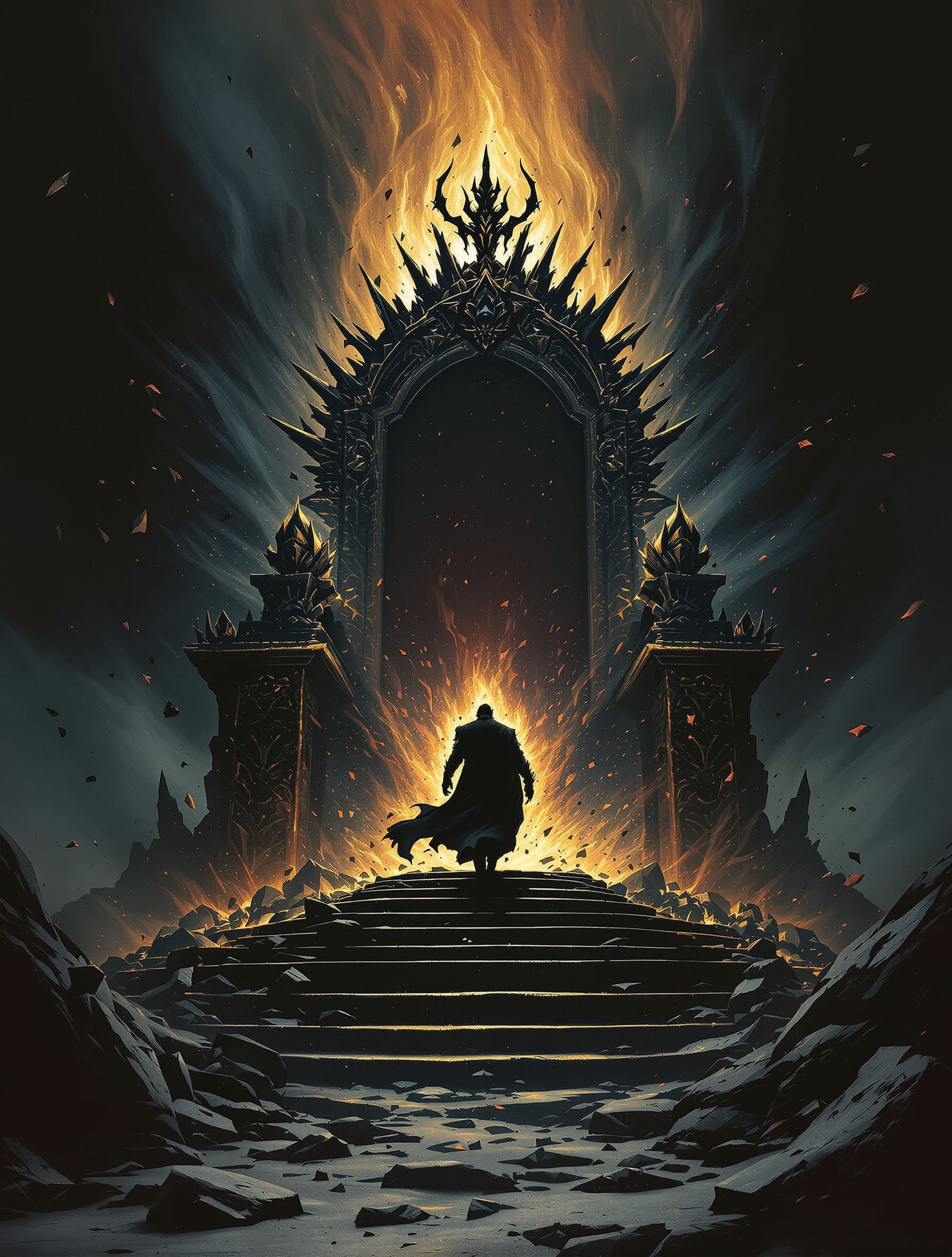 Mazoku King Shatters Throne, Enters Shadow Vortex