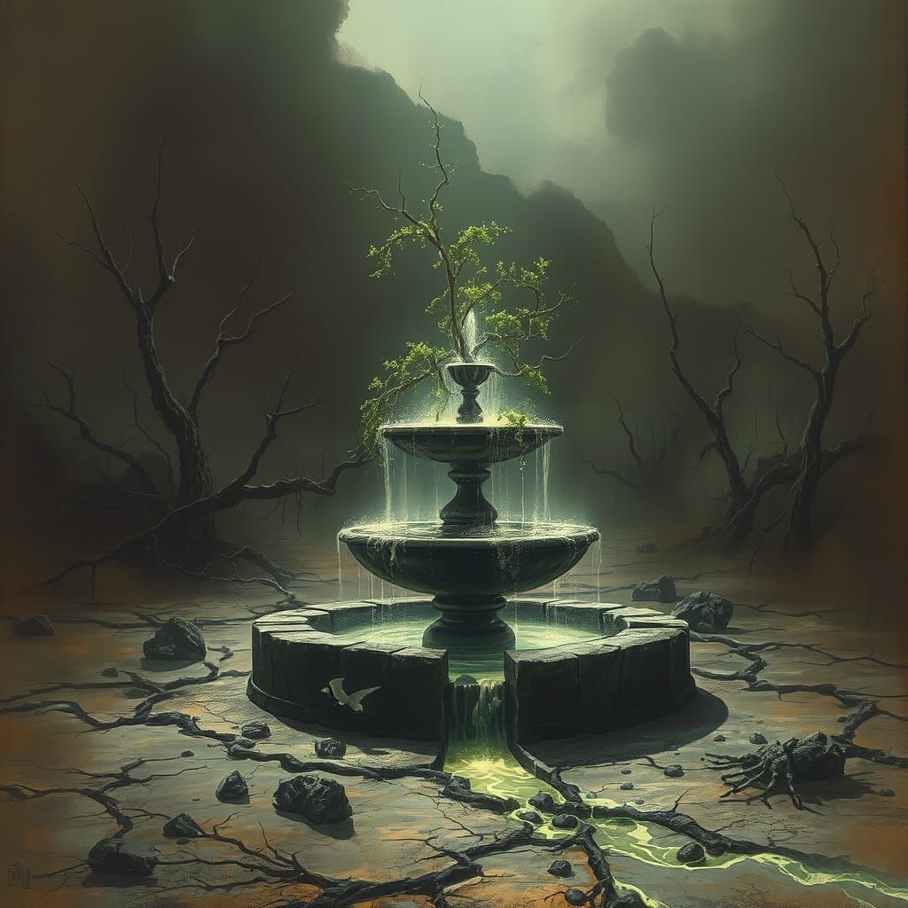 Magical Vines Revitalize Desolate Landscape