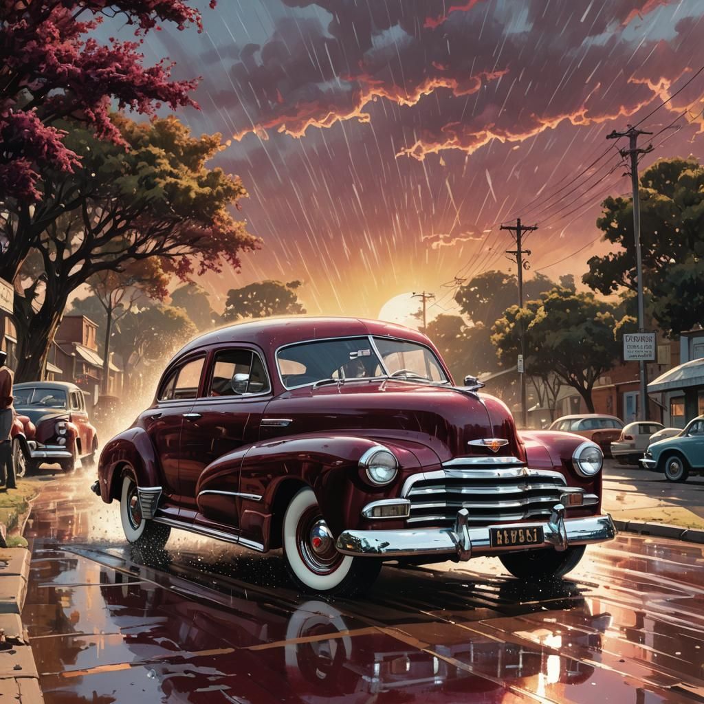 1948 Chevy Fleetline in South Africa, Comic Art