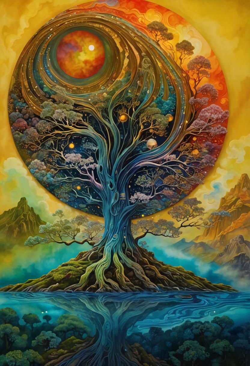 Holographic Bonsai Landscape with Cosmic Sky