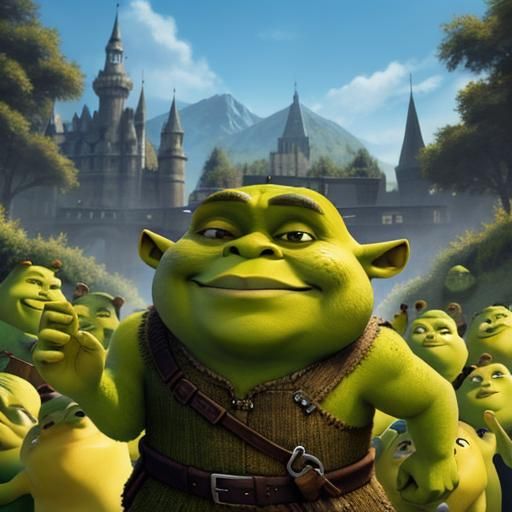 Shrek Transformed Into a Banana: Digital Art