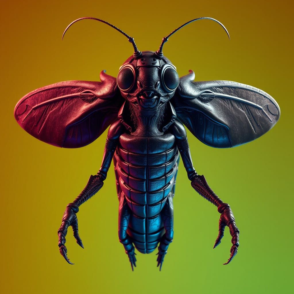Disturbing Human-Cockroach Hybrid Image