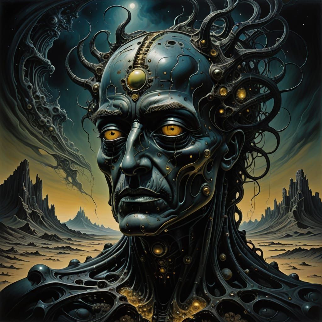 Surreal Alien Face Rises from the Cosmos in a Dali-Inspired ...