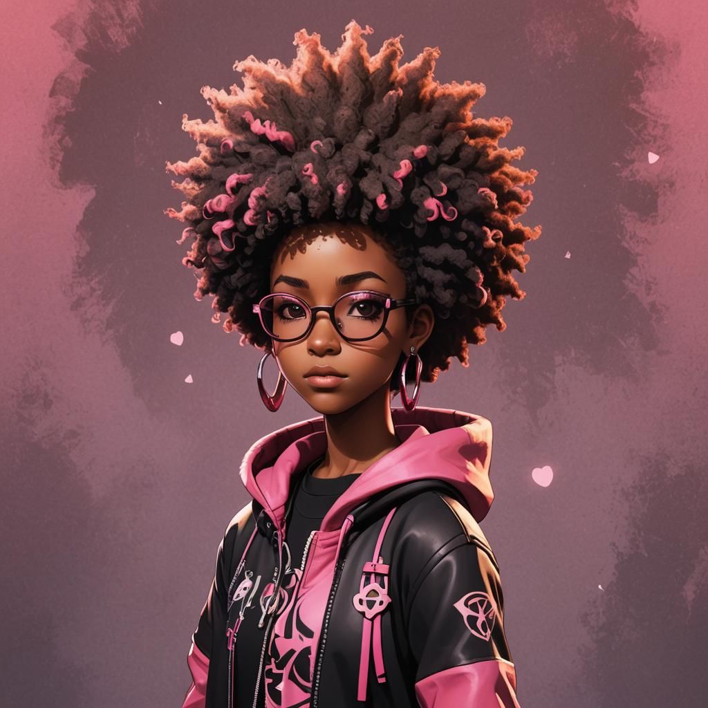 Heroic Manga Girl in Kingdom Hearts Attire