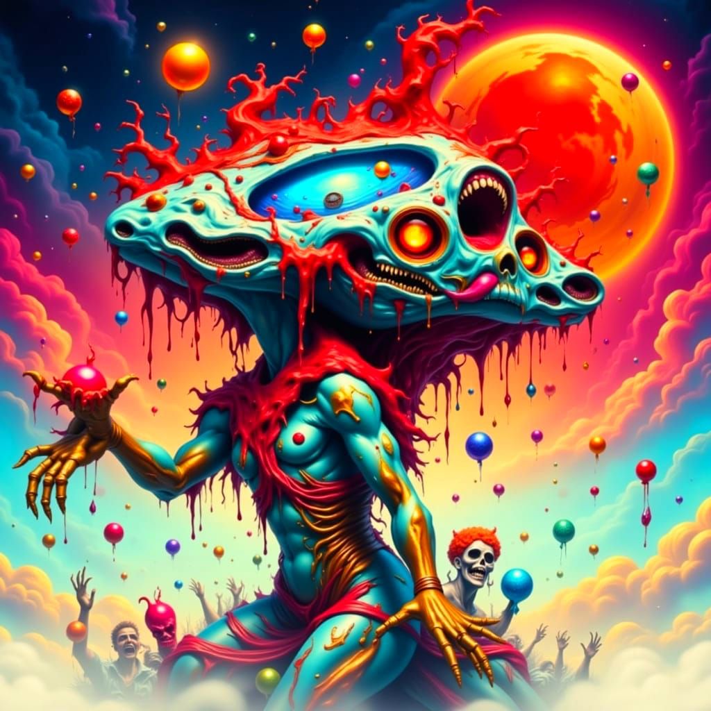 Surreal Nightmare Visions in Dark Fantasy Style