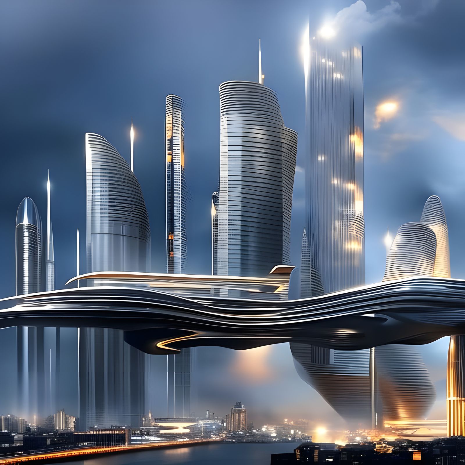 Monumental Architectural Masterpiece in Hyperrealism Style