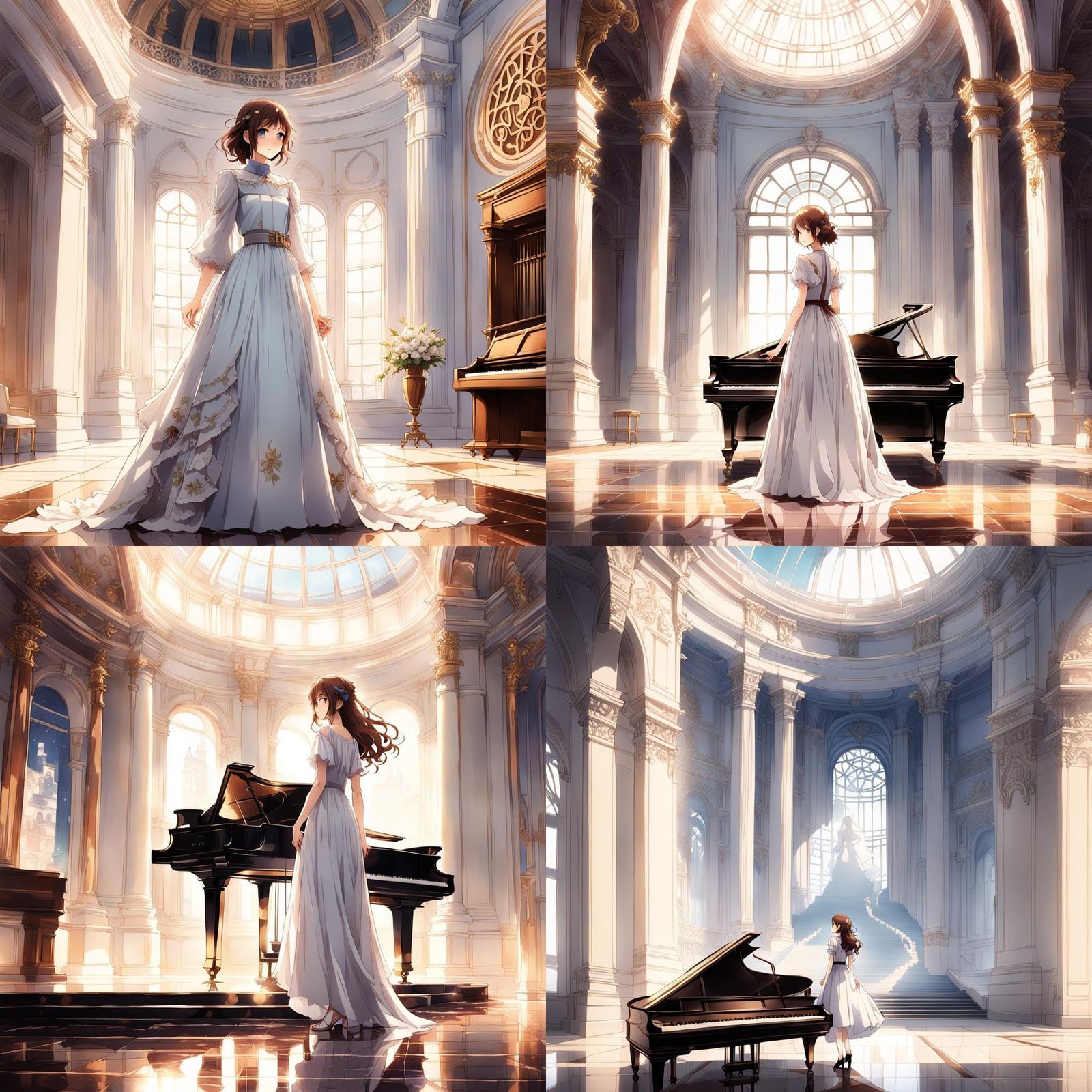 Woman in White Room, Anime Key Visual Style