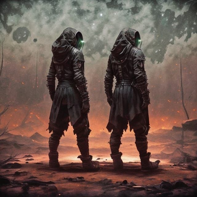 Sith Lord on Desolate Planet in Black Metal Style