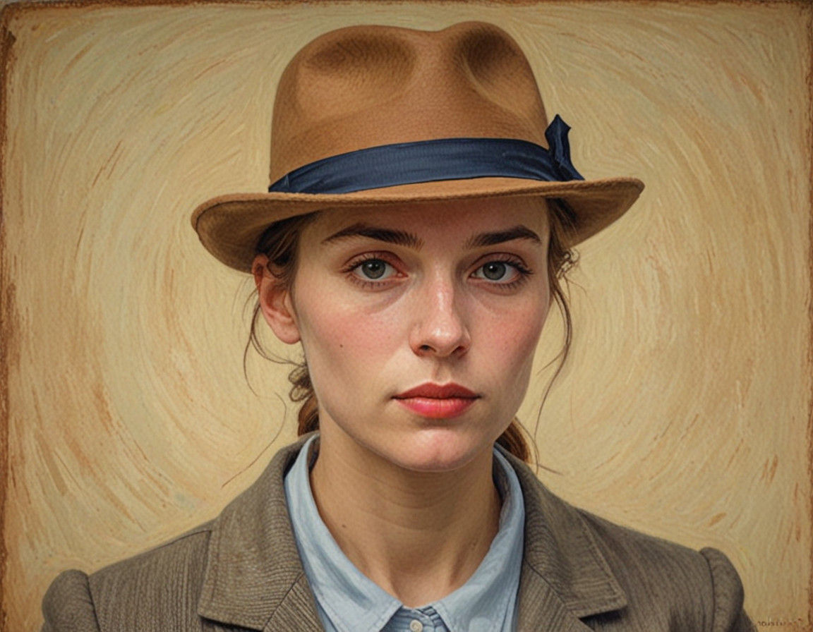 Elegant Woman in Edward Hopper Style