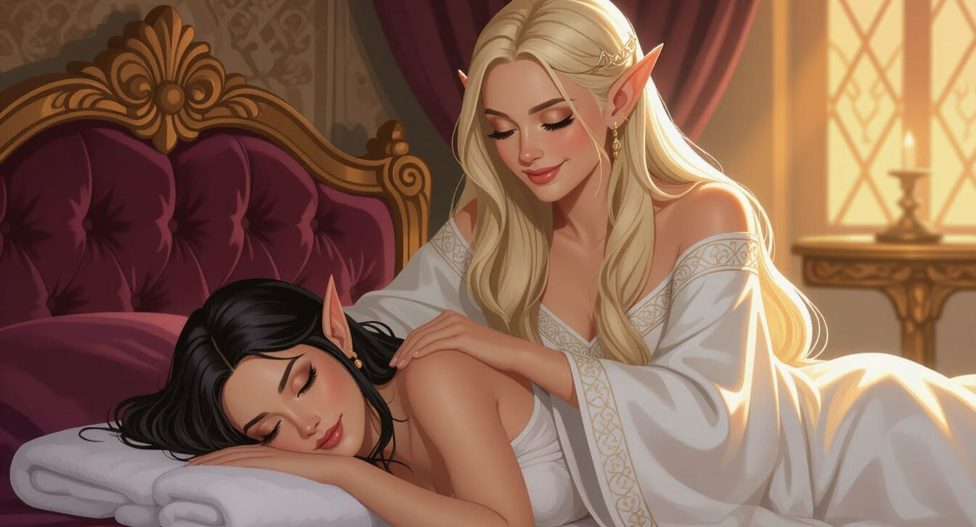 Elf Women Enjoying a Relaxing Massage