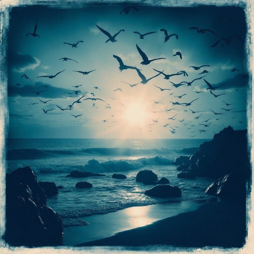 Cyanotype Sea: Poetic Blue Gradient Creation