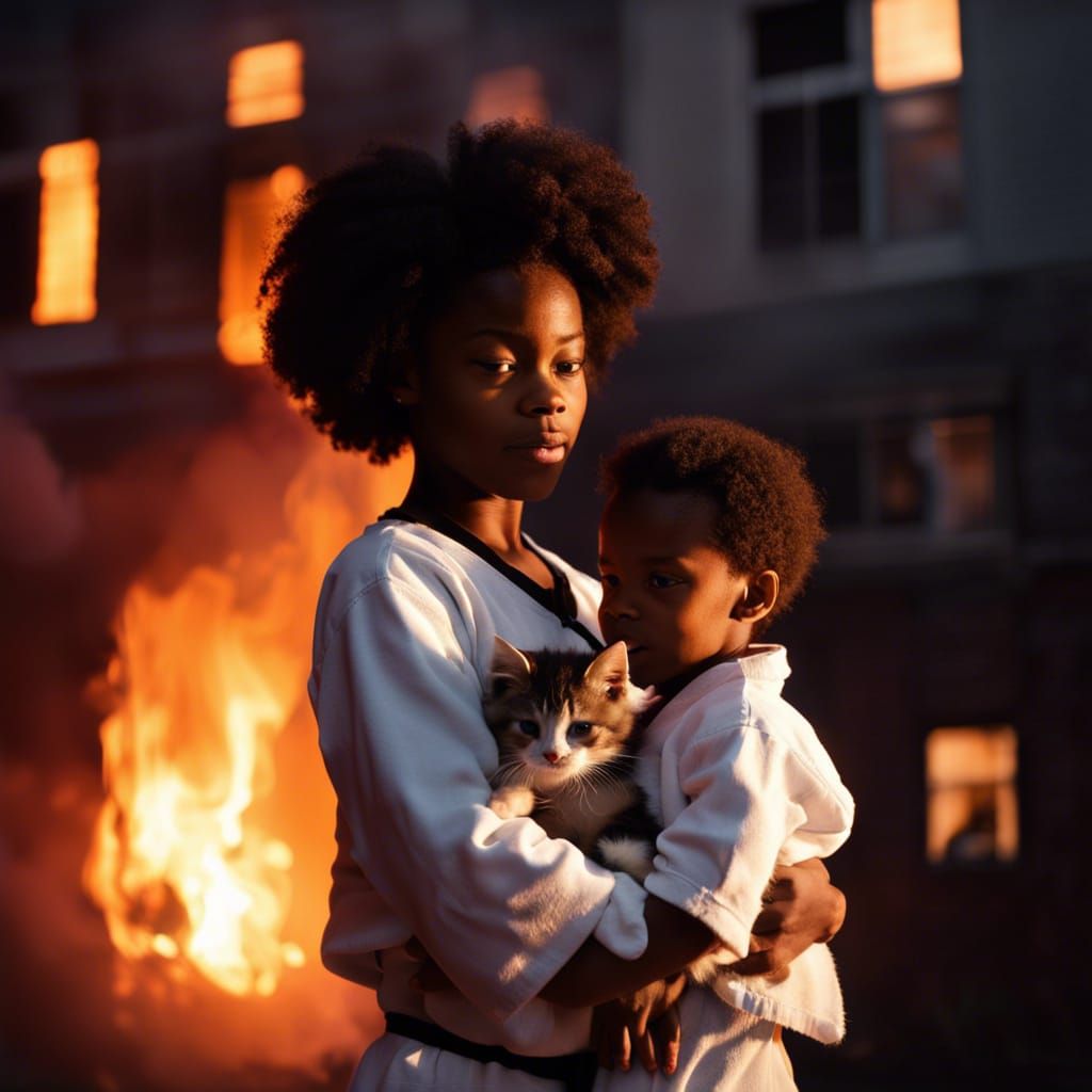 Firefighter Rescue: Woman and Child in Burning Building