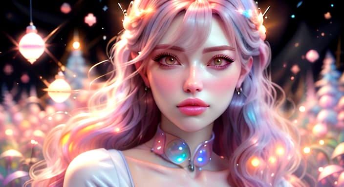 Ethereal Goddess in Soft Pastel Hues