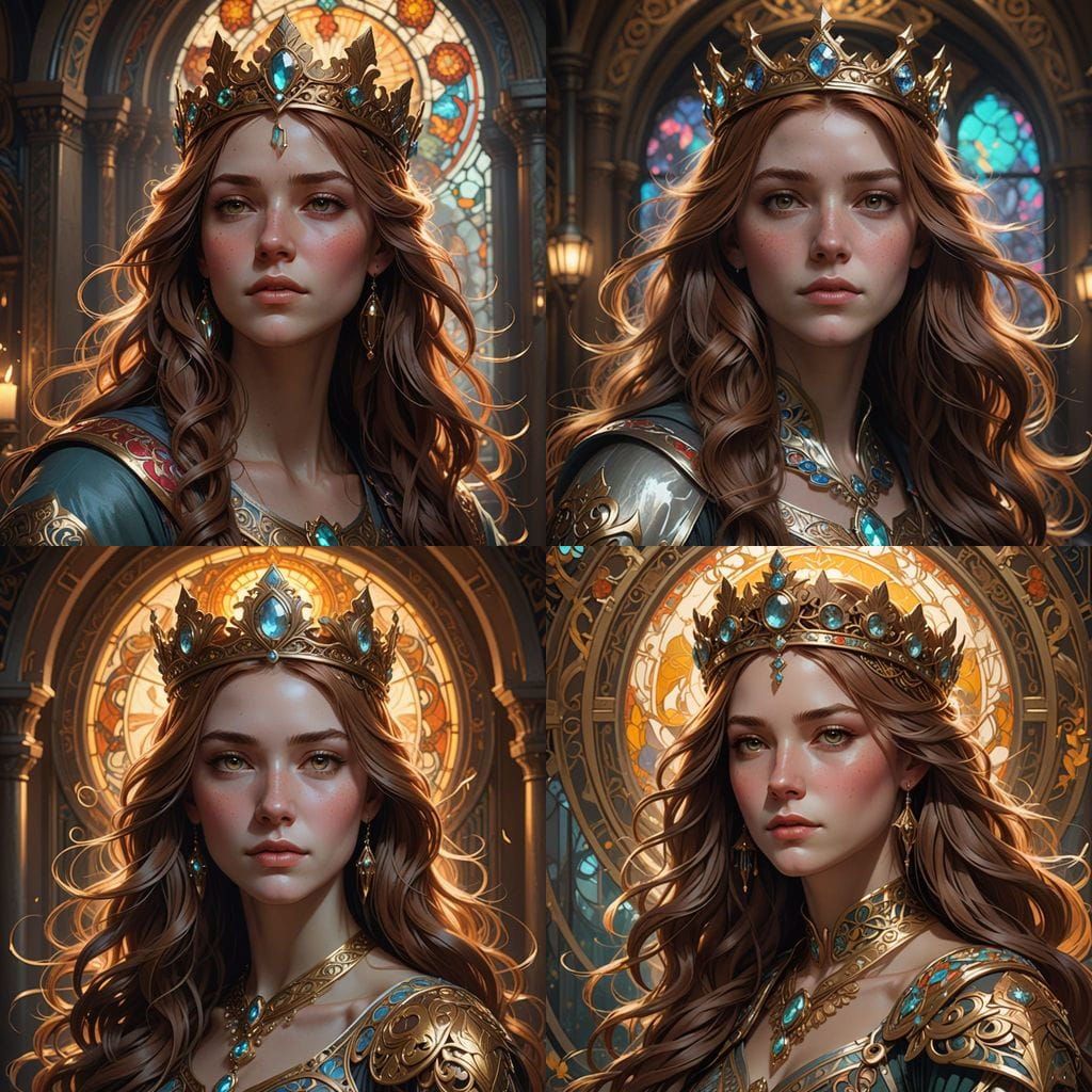 Young Woman in Regal Splendor