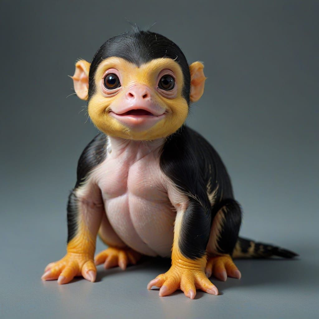 Hybrid Duck Monkey Pig Turtle Creature
