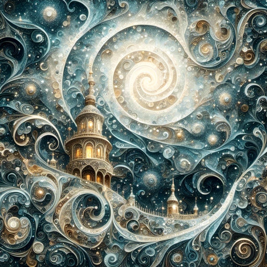 Snail House in Astral Mosaic Style