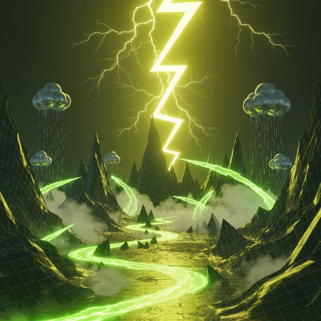 Surreal World of Sour Energy and Neon Lightning