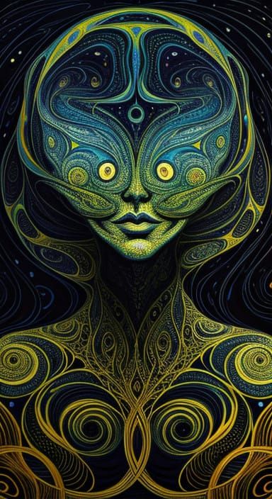 Hyperbolic Geometric Portraits in Impasto Style