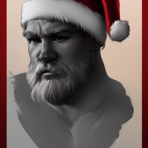 Hyperdetailed Santa Portrait in Digital Art Style