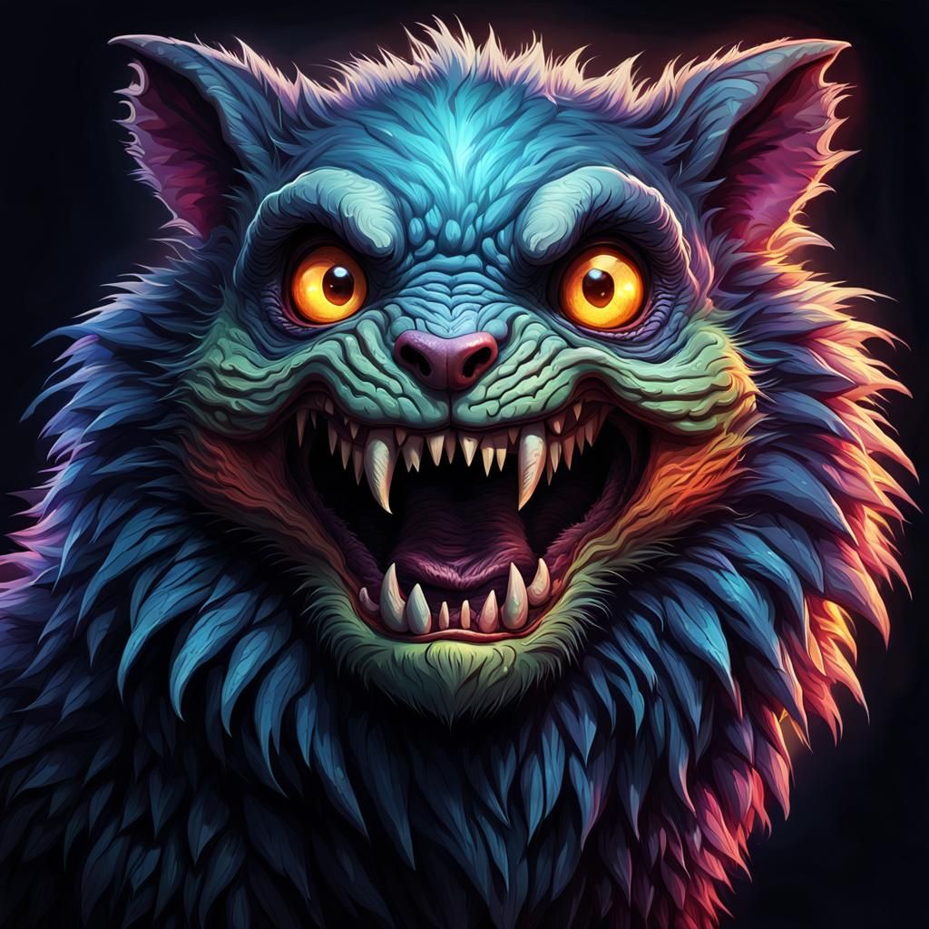 Scary Cute Creature Concept Art in Hyperrealism