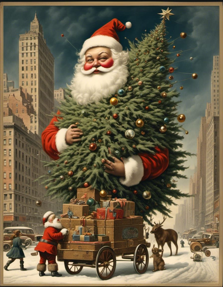 Santa's Christmas Tree Delivery in New York