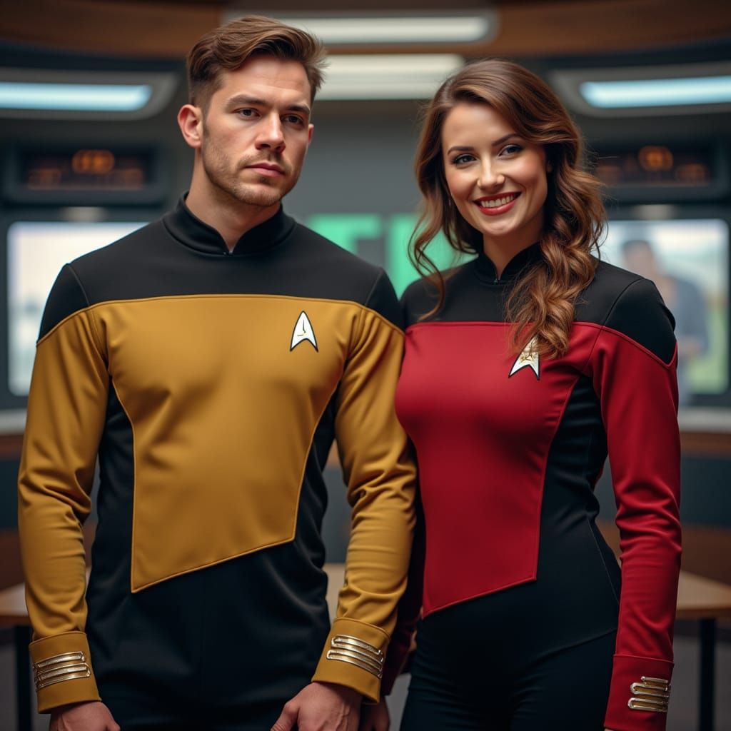 Star Trek Couple Relaxing in Uniform