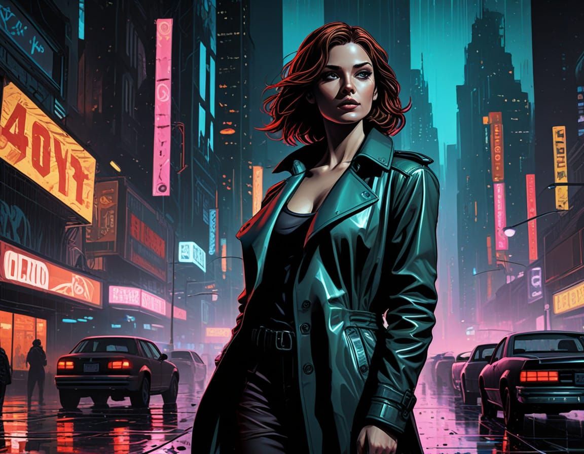 Cyberpunk Cityscape at Night