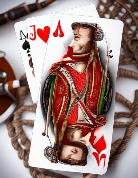 Magical Musical Instruments with Playing Card Backs