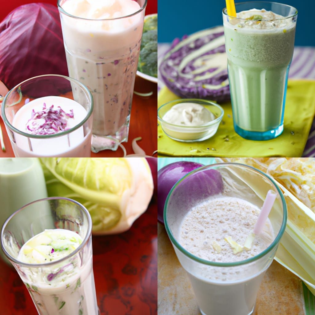 Onion and Cabbage Milkshake Concept