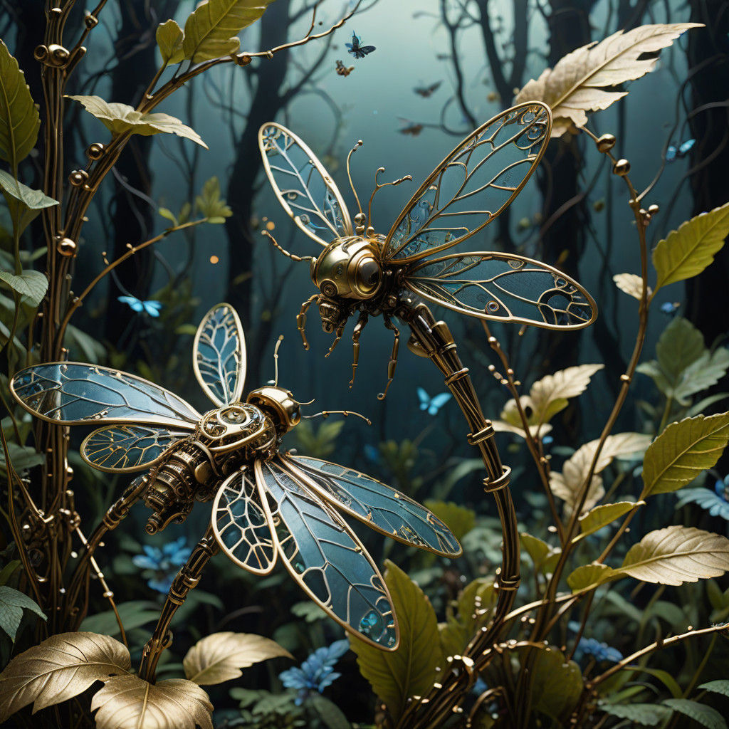 Surreal Botanicals in Metallic Splendor