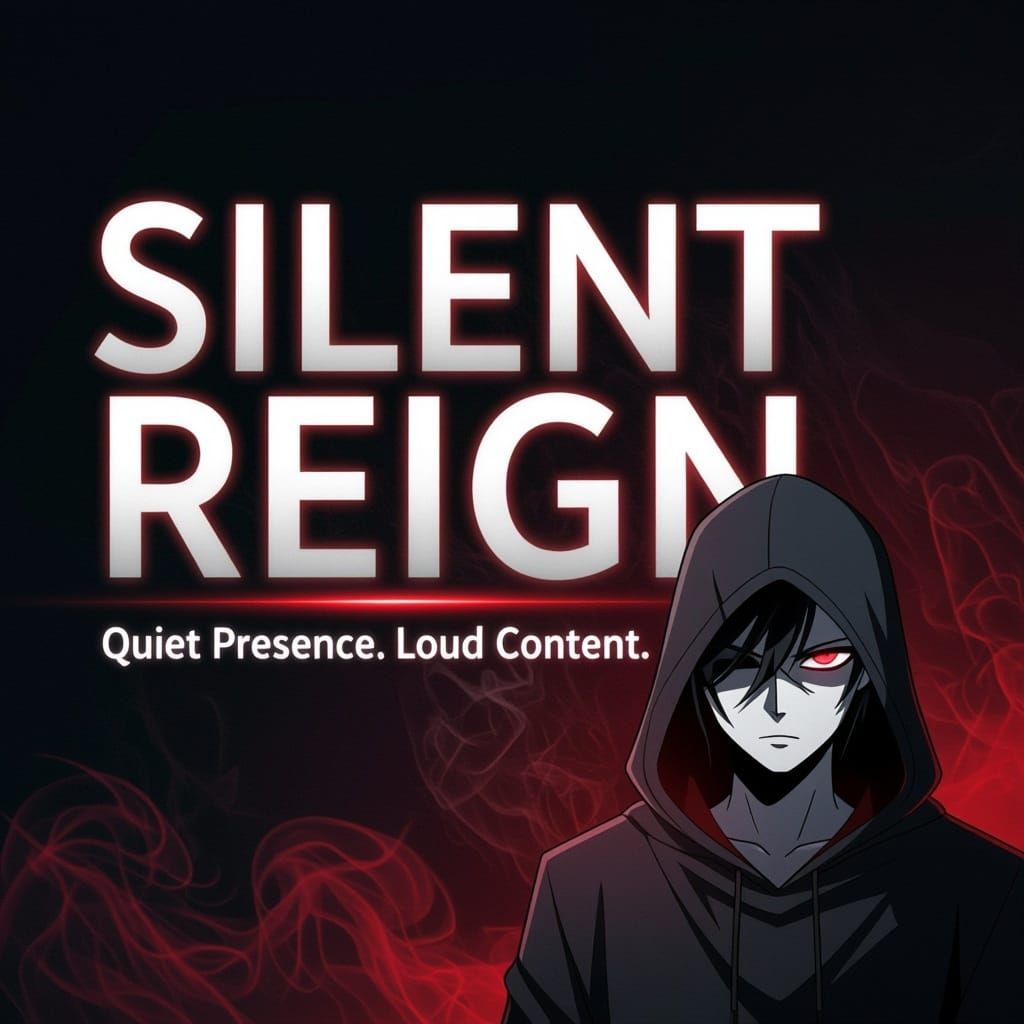 Cinematic Facebook Banner for Silent Reign Content Creator