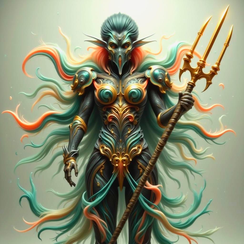 Cyberpunk Piranha Warrior Ready for Battle