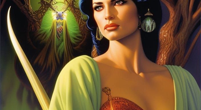 Beautiful Druid queen by Clyde Caldwell