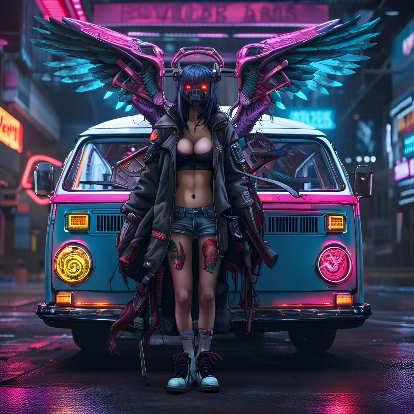 Cyberpunk Guardian Angel Camper Van #1, Masterplayer