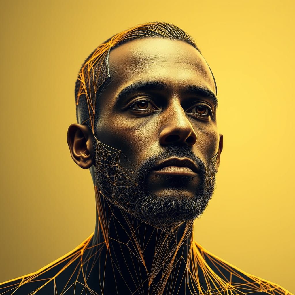 Golden Figure Embracing Fractal Harmony