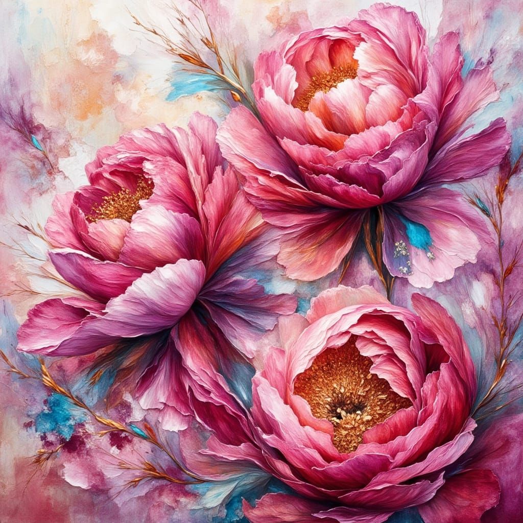 La belleza de las peonias