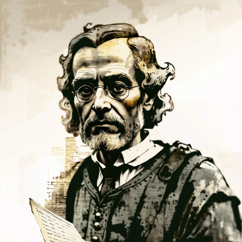 Man Holding Books in Volumetric Lighting