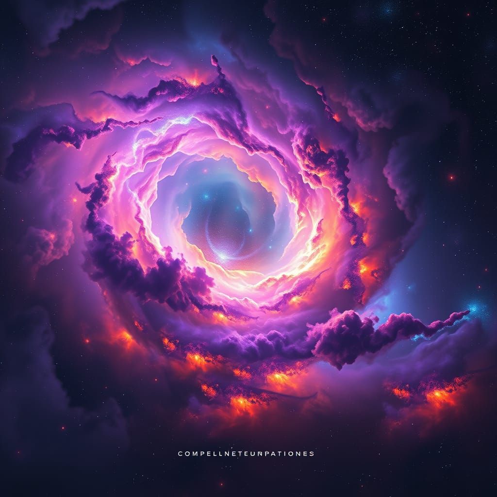 Cosmic Nebula Celestial Spectacle in Digital Painting Style