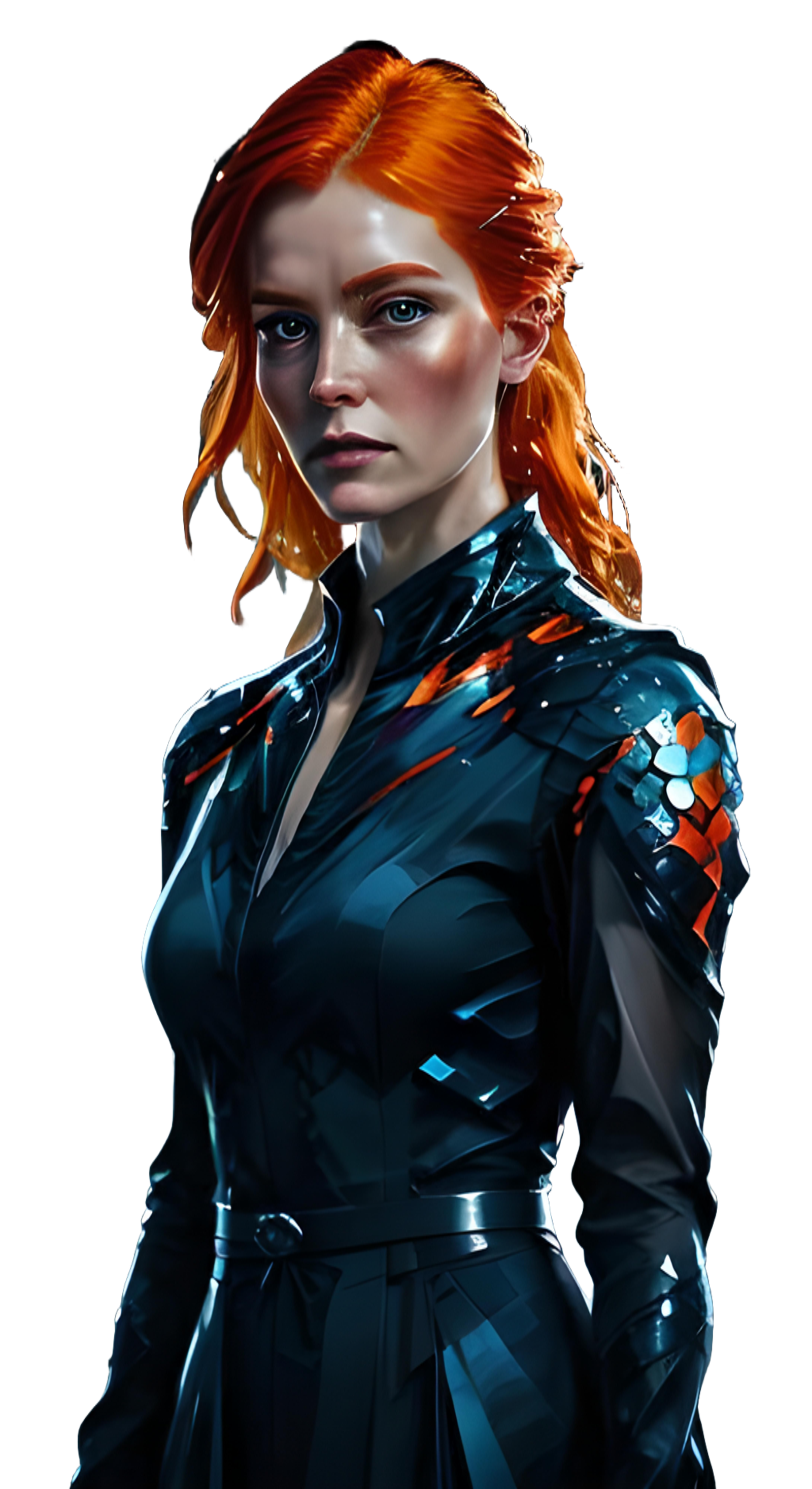 Ylva in Black Silk Dress in Bright Room