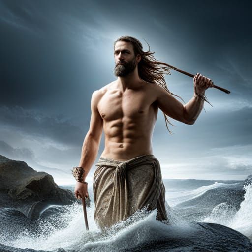 Portrait of the Perfect Man, Poseidon, circa. 460 BCE, Shows...
