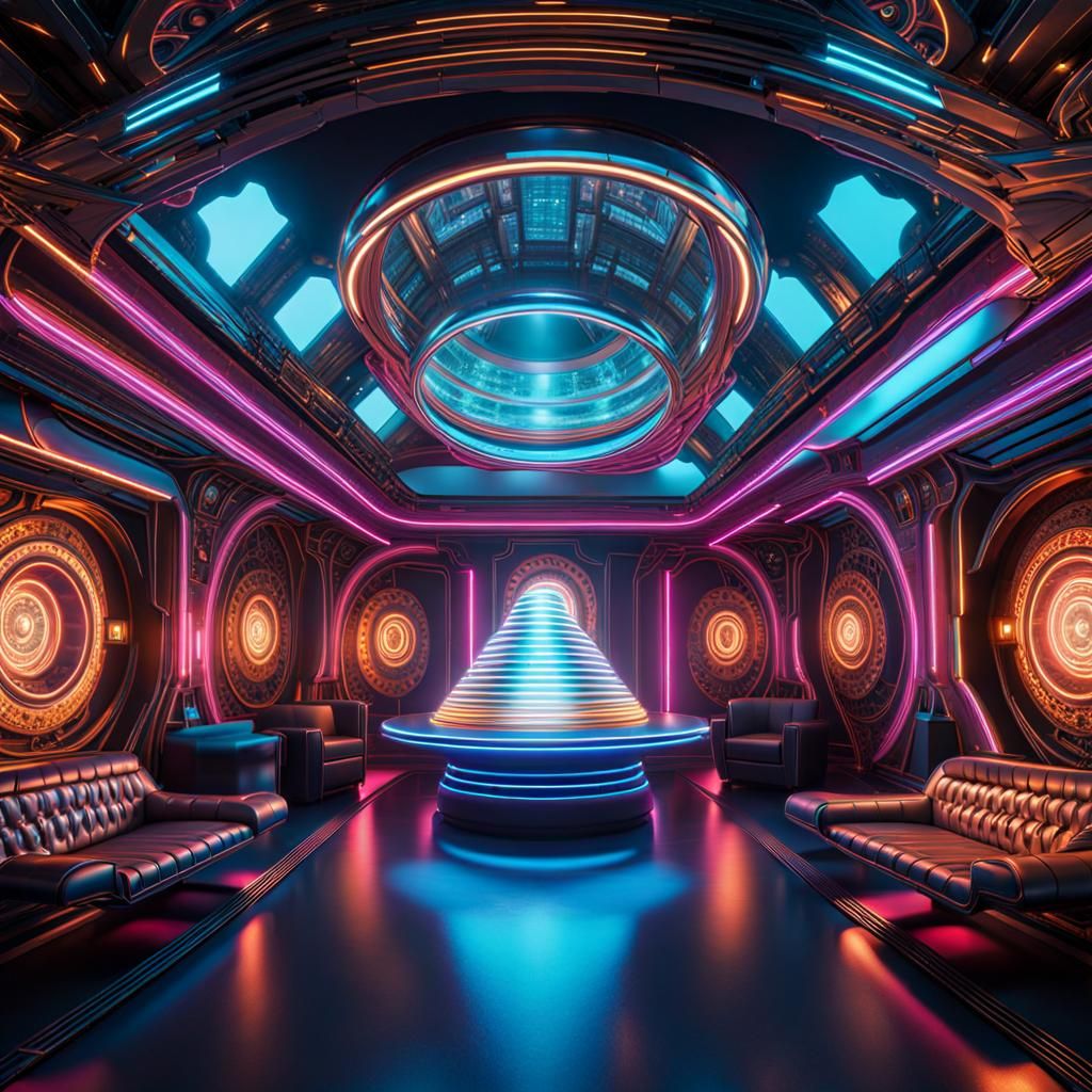 A spaceship lounge