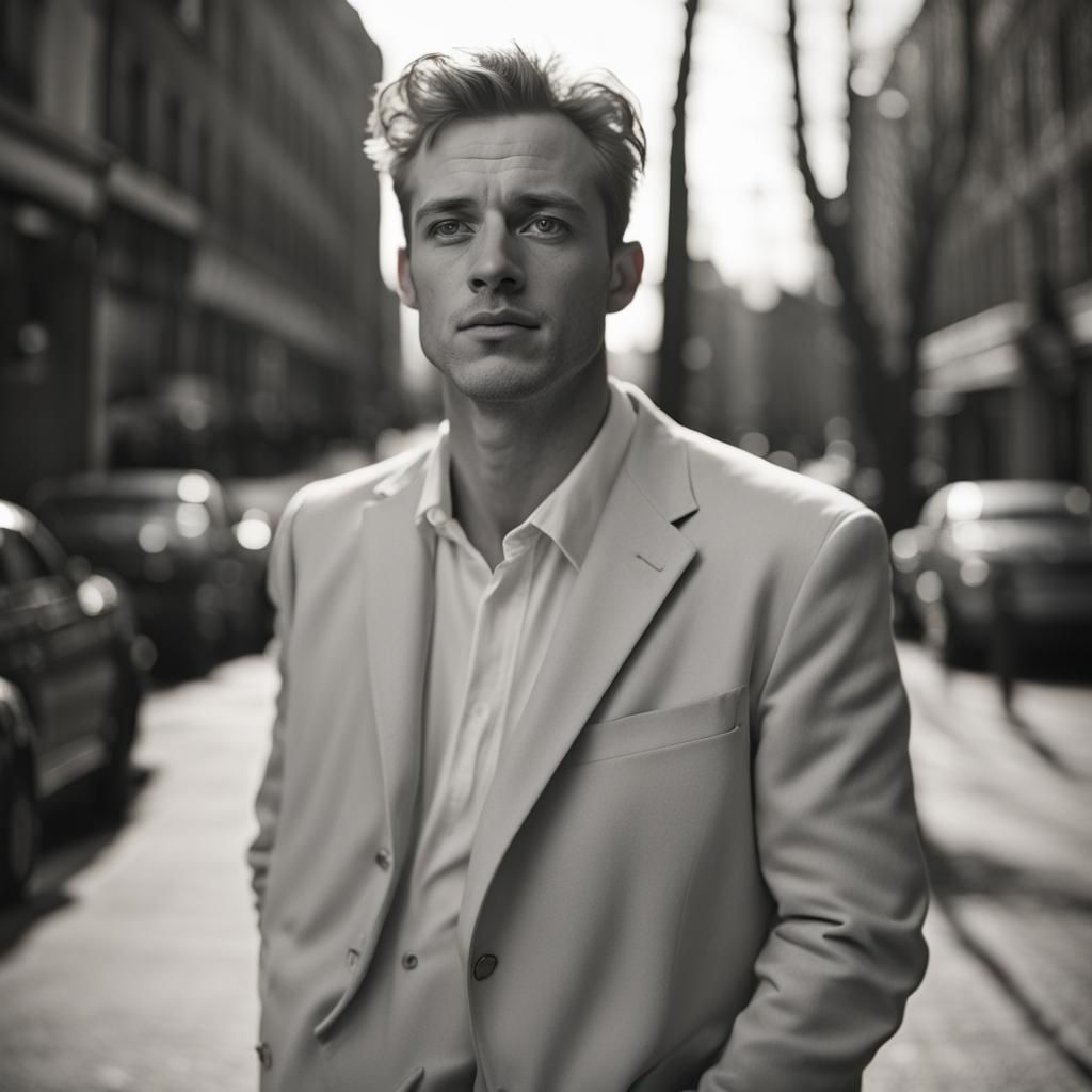 Glamour Street Portrait of White Male