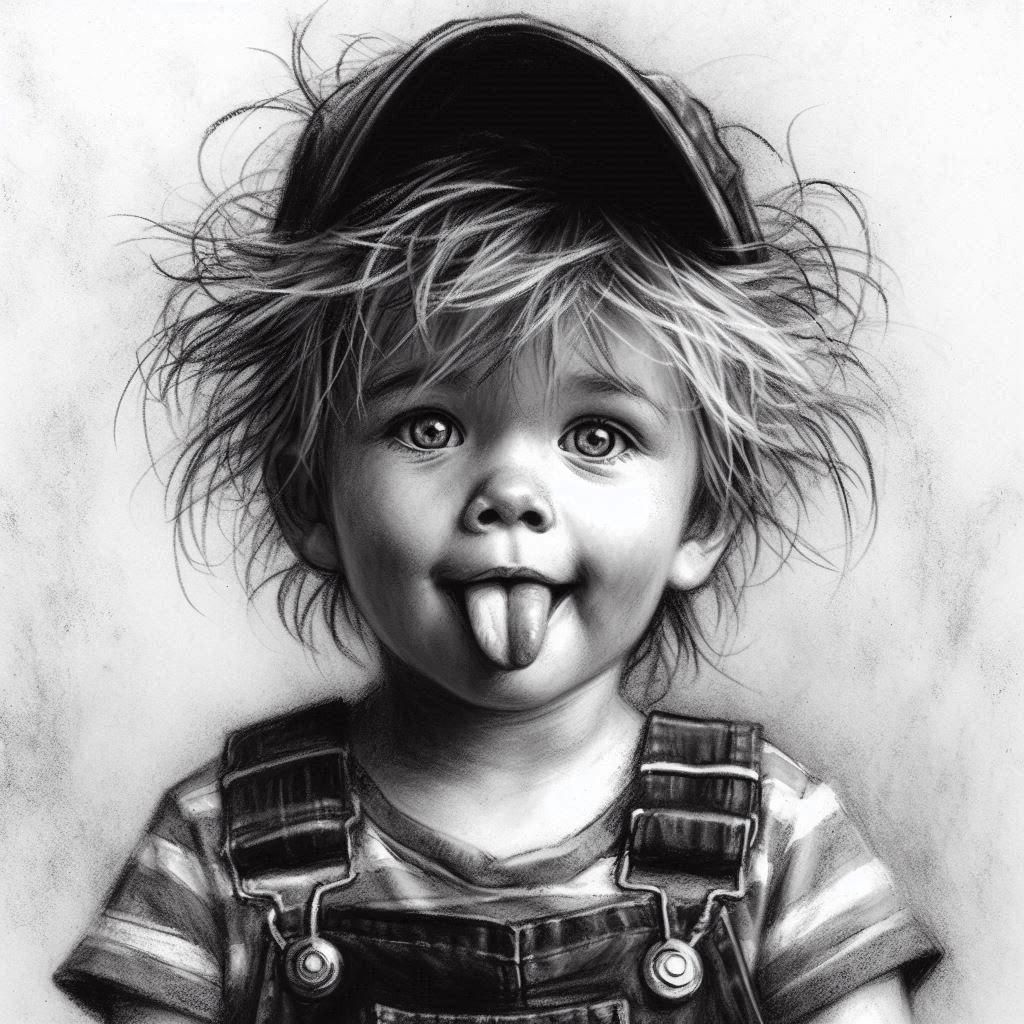 Classic Charcoal Drawing